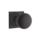 Emtek 5110-LAU-US19 Laurent Door Knob Passage Set With Square Rosette Flat Black