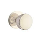 Emtek 5209-LAU-US14 Laurent Door Knob Privacy Set With Disk Rosette Polished Nickel