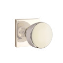 Emtek 5210-LAU-US14 Laurent Door Knob Privacy Set With Square Rosette Polished Nickel