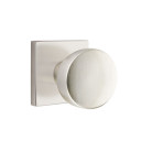 Emtek 5210-LAU-US15 Laurent Door Knob Privacy Set With Square Rosette Satin Nickel