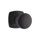 Emtek 5326-LAU-US19 Laurent Door Knob Privacy Set With Urban Modern Rosette Flat Black