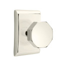 Emtek 5051-OCT-US14 Octagon Door Knob Dummy Set With Neos Rosette Polished Nickel