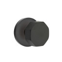 Emtek 5059-OCT-US19 Octagon Door Knob Dummy Set With Disk Rosette Flat Black