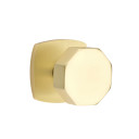 Emtek 5306-OCT-US4 Octagon Door Knob Dummy Set With Urban Modern Rosette Satin Brass