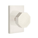 Emtek 5112-OCT-US15 Octagon Door Knob Passage Set With Modern Rectangular Rosette Satin Nickel