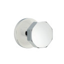 Emtek 5209-OCT-US26 Octagon Door Knob Privacy Set With Disk Rosette Polished Chrome