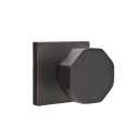 Emtek 5210-OCT-US10B Octagon Door Knob Privacy Set With Square Rosette Oil Rubbed Bronze