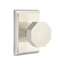 Emtek 5211-OCT-US15 Octagon Door Knob Privacy Set With Neos Rosette Satin Nickel