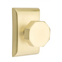 Emtek 5211-OCT-US4 Octagon Door Knob Privacy Set With Neos Rosette Satin Brass