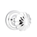 Emtek 8050-MN-US26 Melon Door Knob Dummy Set With Regular Rosette Polished Chrome
