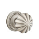 Emtek 8051-MN-US15A Melon Door Knob Dummy Set With Rope Rosette Pewter