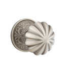 Emtek 8056-MN-US15A Melon Door Knob Dummy Set With Lancaster Rosette Pewter