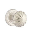 Emtek 8057-MN-US15 Melon Door Knob Dummy Set With Ribbon & Reed Rosette Satin Nickel