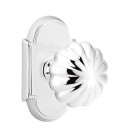 Emtek 8058-MN-US26 Melon Door Knob Dummy Set With #8 Rosette Polished Chrome