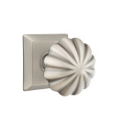 Emtek 8531-MN-US15A Melon Door Knob Dummy Set With Quincy Rosette Pewter