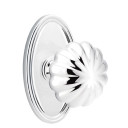 Emtek 8120-MN-US26 Melon Door Knob Passage Set With Oval Rosette Polished Chrome