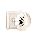 Emtek 8131-MN-US14 Melon Door Knob Passage Set With Quincy Rosette Polished Nickel