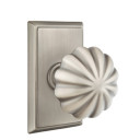 Emtek 8221-MN-US15A Melon Door Knob Privacy Set With Rectangular Rosette Pewter