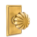 Emtek 8221-MN-US7 Melon Door Knob Privacy Set With Rectangular Rosette French Antique