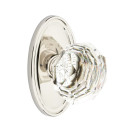 Emtek 8520-CK-US14 Diamond Crystal Door Knob Dummy Set With Oval Rosette Polished Nickel