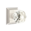 Emtek 8561-CK-US15 Diamond Crystal Door Knob Dummy Set With Wilshire Rosette Satin Nickel