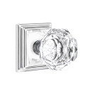 Emtek 8561-CK-US26 Diamond Crystal Door Knob Dummy Set With Wilshire Rosette Polished Chrome