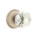 Emtek 7206-CK-TWB Diamond Crystal Door Knob Privacy Set With Sandcast Bronze #2 Rosette Tumbled White Bronze