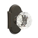 Emtek 8108-CK-US10B Diamond Crystal Door Knob Passage Set With #8 Rosette Oil Rubbed Bronze