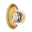 Emtek 8120-CK-US7 Diamond Crystal Door Knob Passage Set With Oval Rosette French Antique