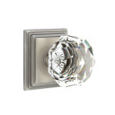 Emtek 8161-CK-US15A Diamond Crystal Door Knob Passage Set With Wilshire Rosette Pewter