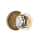 Emtek 8206-CK-US7 Diamond Crystal Door Knob Privacy Set With Lancaster Rosette French Antique