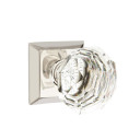 Emtek 8231-CK-US14 Diamond Crystal Door Knob Privacy Set With Quincy Rosette Polished Nickel