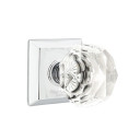 Emtek 8231-CK-US26 Diamond Crystal Door Knob Privacy Set With Quincy Rosette Polished Chrome