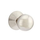 Emtek 5107-OR-US15 Orb Door Knob Passage Set With Modern Rosette Satin Nickel
