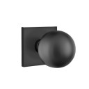 Emtek 5110-OR-US19 Orb Door Knob Passage Set With Square Rosette Flat Black