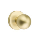 Emtek 5209-OR-US4 Orb Door Knob Privacy Set With Disk Rosette Satin Brass