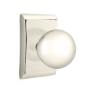 Emtek 5211-OR-US14 Orb Door Knob Privacy Set With Neos Rosette Polished Nickel