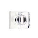 Emtek 5050-WS-US26 Windsor Door Knob Dummy Set With Square Rosette Polished Chrome