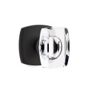 Emtek 5306-WS-US19 Windsor Door Knob Dummy Set With Urban Modern Rosette Flat Black