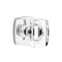 Emtek 5306-WS-US26 Windsor Door Knob Dummy Set With Urban Modern Rosette Polished Chrome
