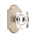 Emtek 7058-WS-TWB Windsor Crystal Door Knob Dummy Set With Sandcast Bronze #1 Rosette Tumbled White Bronze