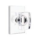 Emtek 5112-WS-US26 Windsor Door Knob Passage Set With Modern Rectangular Rosette Polished Chrome