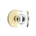 Emtek 5209-WS-US4 Windsor Door Knob Privacy Set With Disk Rosette Satin Brass