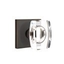 Emtek 5210-WS-US10B Windsor Door Knob Privacy Set With Square Rosette Oil Rubbed Bronze