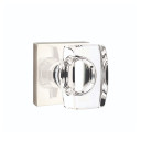 Emtek 5210-WS-US14 Windsor Door Knob Privacy Set With Square Rosette Polished Nickel