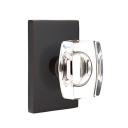 Emtek 5212-WS-US10B Windsor Door Knob Privacy Set With Modern Rectangular Rosette Oil Rubbed Bronze