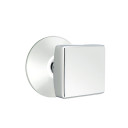 Emtek 5057-SQU-US26 Square Door Knob Dummy Set With Modern Rosette Polished Chrome