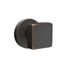 Emtek 5059-SQU-US10B Square Door Knob Dummy Set With Disk Rosette Oil Rubbed Bronze