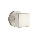 Emtek 5059-SQU-US15 Square Door Knob Dummy Set With Disk Rosette Satin Nickel