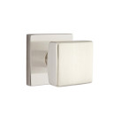 Emtek 5110-SQU-US15 Square Door Knob Passage Set With Square Rosette Satin Nickel